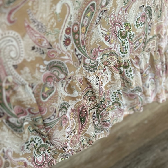 NWT Rose Velvet Large Paisley Print Maxi Dress Front & Back Cutouts - Picture 7 of 15